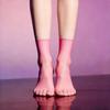 High Elastic Satin Shiny Oil Glossy Socks Breathable Costume Party Socks Solid Color Oil Shiny Stretchy Socks