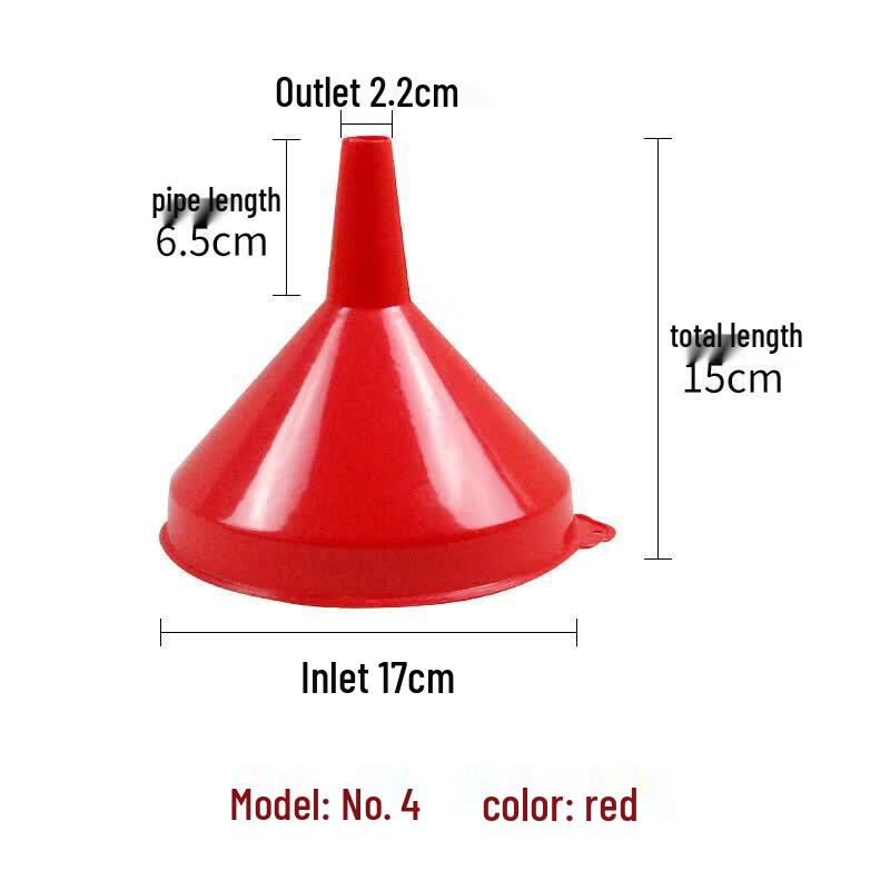 Red Plastic Kitchen Funnel