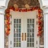Autumn Maple Leaf Garland - Artificial Fall Vines with Vibrant Red, Orange & Yellow Leaves for Thanksgiving, Home Accessories