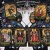 Black Gold Gilded Mystic Tarot Deck, Divination Tool with Luxury Finish 12*7cm 78 Pcs Waterproof Cards Based on Rider System