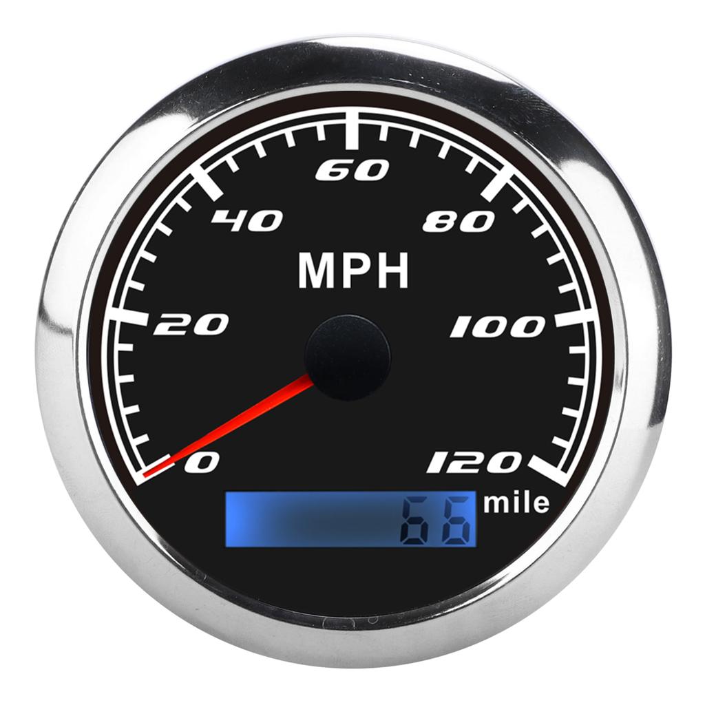 GPS Zeiger Tacho 120 MPH IP67 Wasserdicht Edelstahl Universal für Auto LKW Boot
