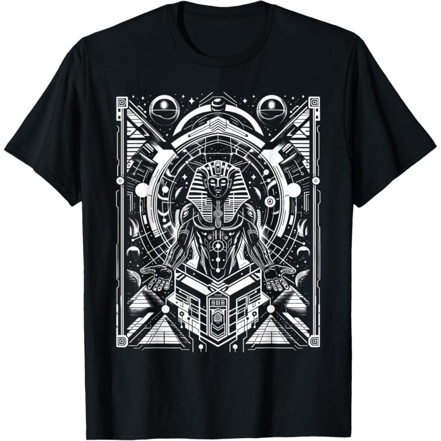 

Ancient Egyptian Sci-Fi Pharaoh Design T-Shirt XXXXXL чорний