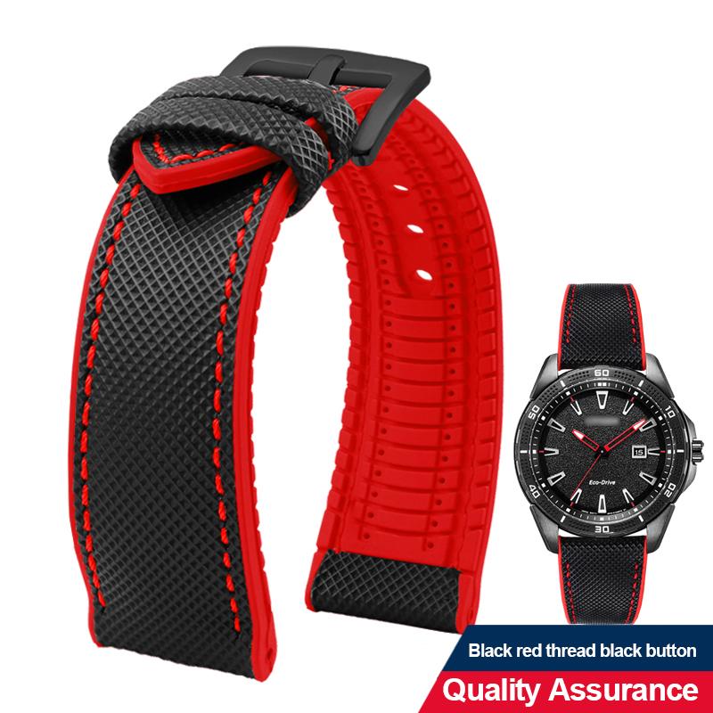 12 color high quality rubber Watchband 20 21 22 23mm 24mm for men and women watchstrap accessories Black red orange yellow Green
