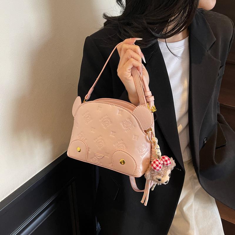 Retro Fashion Shell Handbag 2025 New Letter Shoulder Messenger Bag Niche Foreign Style Popular Small Bag