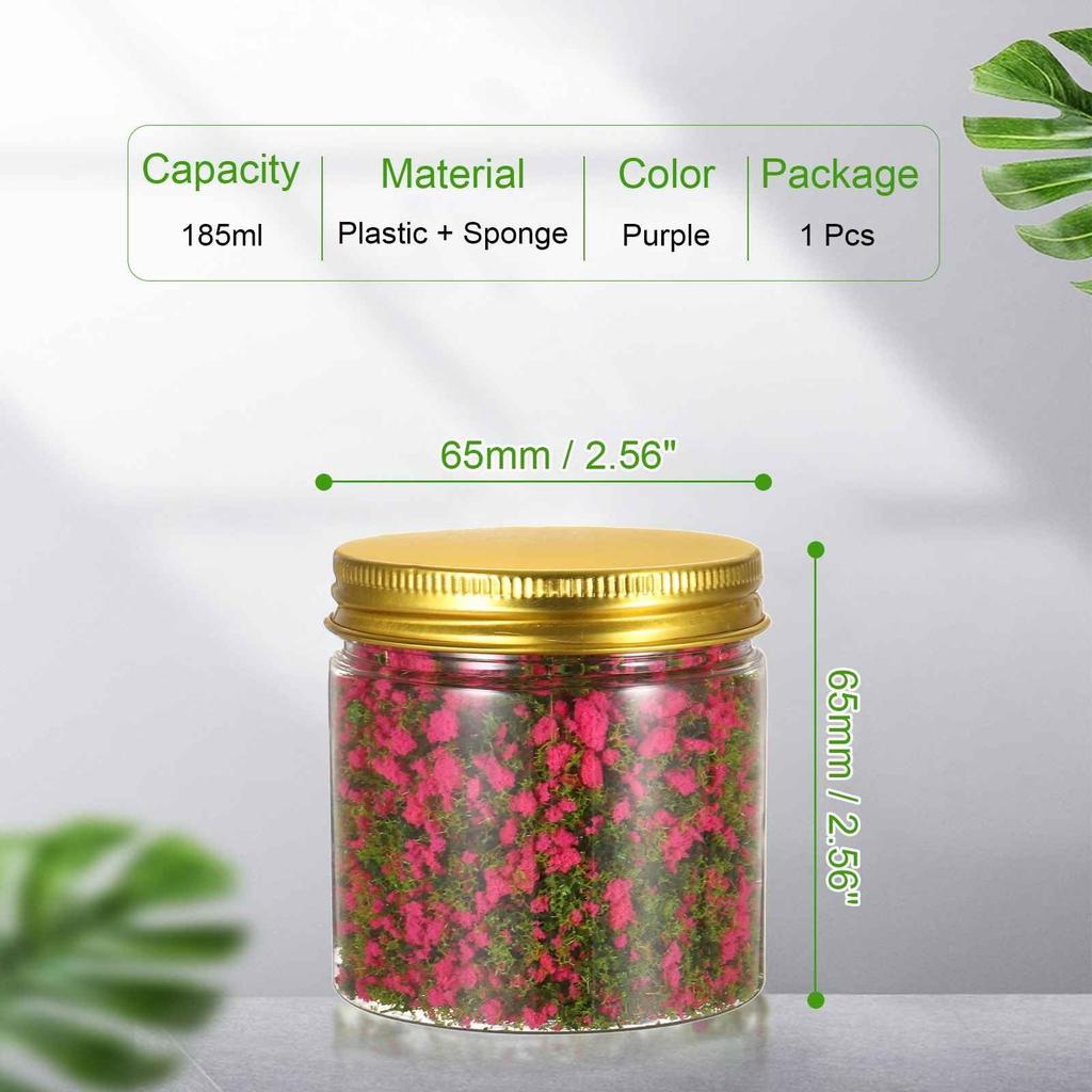 CoCud Model Flower Glass 185ml Capacity Fake Miniature Flower Glass Tree Plastic Sponge Rose Red - DIY Dollhouse Fairy Garden Model Railway Landscape