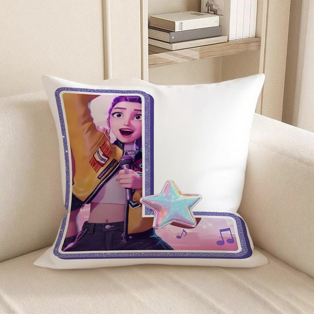 KPop Demon Hunters anime Style 26 letters popular Character Pillowcase fashion Home Decoration Items