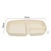 Set of 4 Lunch Plates, Divided Plates, Made of Resin, Lightweight and Shatter-Resistant, Deep Divided Plates, Dishwasher and Microwave Safe (Beige)