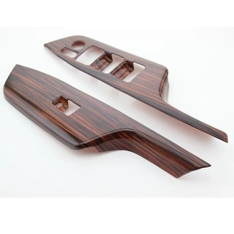 

FOAL BURNING 4 шт./компл. хромированная круглая наклейка на крышку стеклоподъемника двери автомобиля для аксессуаров Toyota C-HR CHR Wood grain-4pcs