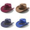Knot Embroidered Wide Brim Hat With Polyester Wool For Spring Summer Cultural Fashion
