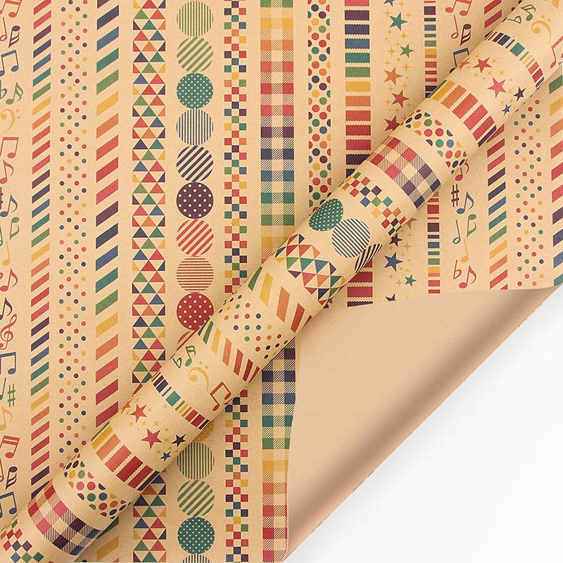 Balicí papír k narozeninám 50*70cm Vánoční barevné DIY květiny Svatební Vánoční večírek Dárkové balení Dekorace DIY řemeslné papíry