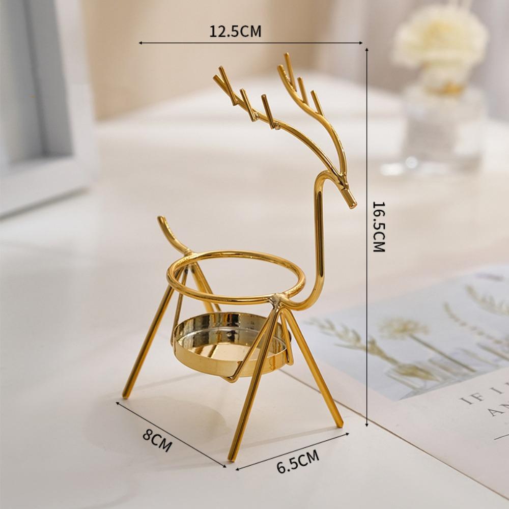 Christmas Gift Iron Candle Holders Metal Christmas Candlestick Modern Deer Candle Holder Home