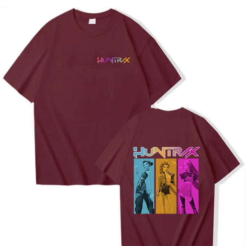 2025 Kpop Demon Hunters Cute T Shirt Men Women Harajuku Hip Hop Movie T Shirts Fashion Kawaii Cartoon T-shirt