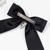 1PC Elegant Bows Hair Clip with Heart Crosses Design Soft Fabric Hairpin For Women Girls Daily Use
