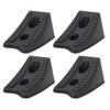 4pcs Wheel Chocks Heavy Duty Triangular Tire Stopper Block Set Anti Slip Base for Car Trailer RV
