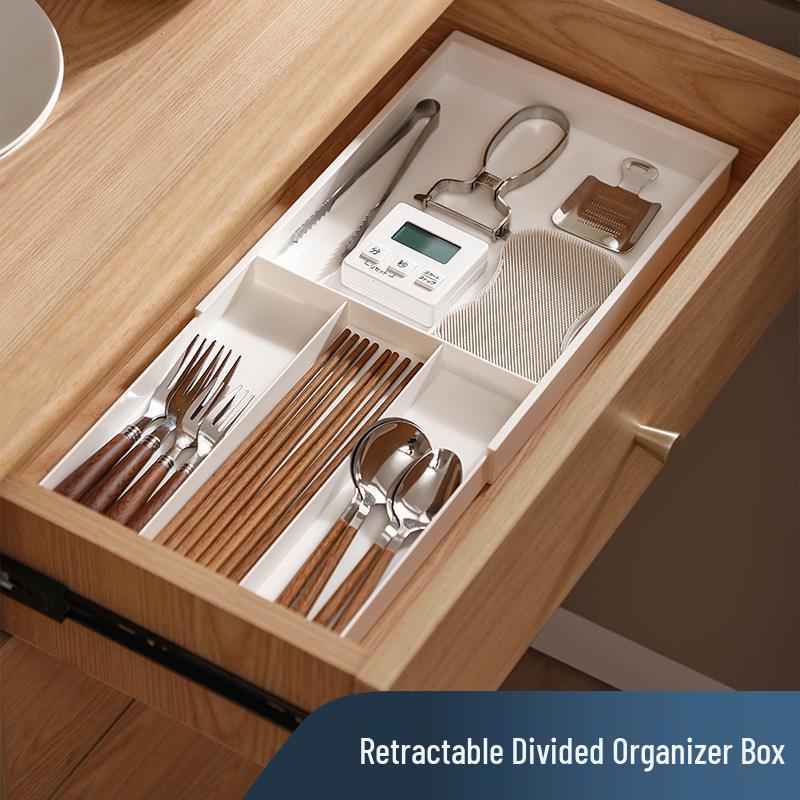 Ausziehbarer Schubladeneinteiler Organizer für Küchenutensilien und Kosmetik