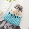 Popular Contrast Color Skull Caps for Women and Teens Comfortable Knitted Beanies Hat for Outdoor Sport Winter Activity