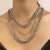 Tooxika Punk Hip Hop Style Necklace Fashion Exaggerated Multi-Layered Chain Necklace