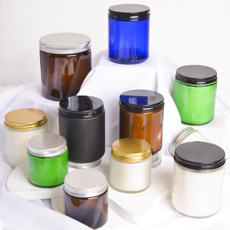 Unscented Candle Glass Cup with Lid Indoor Soy Wax Gift Scented Candle