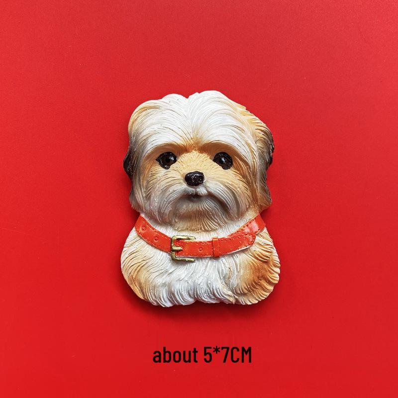 3D Shiba Inu & Pomeranian Dog Fridge Magnet - Teddy Magnetic Pet Decor Sticker