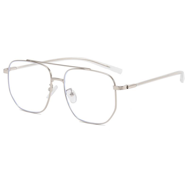 Blue Light Blocking Glasses Women Men With Metal Frame Polished Finish For Office And Casual Wear