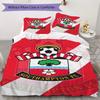 Southampton FC Muster Bettwäsche Steppdecken-Set Bettbezug Kissenbezug Heimdekoration Geburtstagsgeschenk (1 * Bettbezug + 2 * Kissenbezug ohne Füllung)