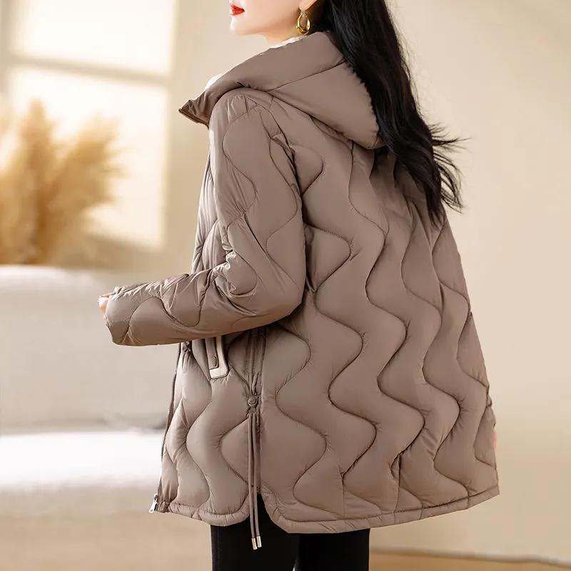 Down Padded Jacket, Light and Loose, Warm Padded Jacket, Fashion Hooded National Style Thickened Winter Jacket for Women