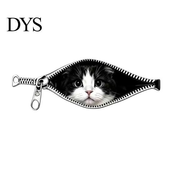 High-definition Car Decal Stickers Zipper Cat Shape Adhesive Waterproof Scratch Cover Paint Protection Sticker Durable Decals for Cars Electric