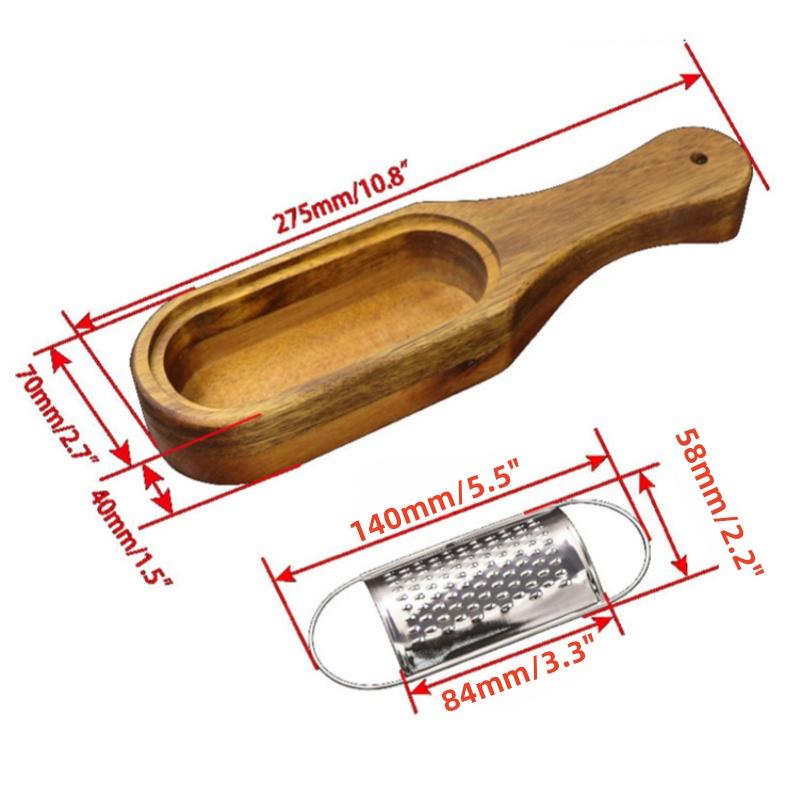 

Терка для сыра из нержавеющей стали и дерева, измельчитель для овощей и фруктов, чесночная паста, приправа, бытовая кухонная утварь