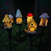 1Pc New Solar Resin Floor Plug Lamp Outdoor Garden Lamp Garden Atmosphere Decoration Landscape Arrangement Lawn Lamp