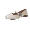 Women Mary Jane Shoes Fashion Casual Low Heel Flats Sizes 35-40 for Office Commuting Walking Travel Dress and Everyday Wear