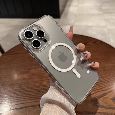 Pasuje do Apple 14Magsafe Magnetyczne Etui na Telefon Przezroczyste 12 Pełne 13-powłoka IPhone 15 Etui Ochronne Proste