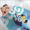 B-bluey-y Nadýchaná deka Estetická Přenosná Domů Cestování Kempování Pohovka Piknik Silná Teplá Flanelová deka