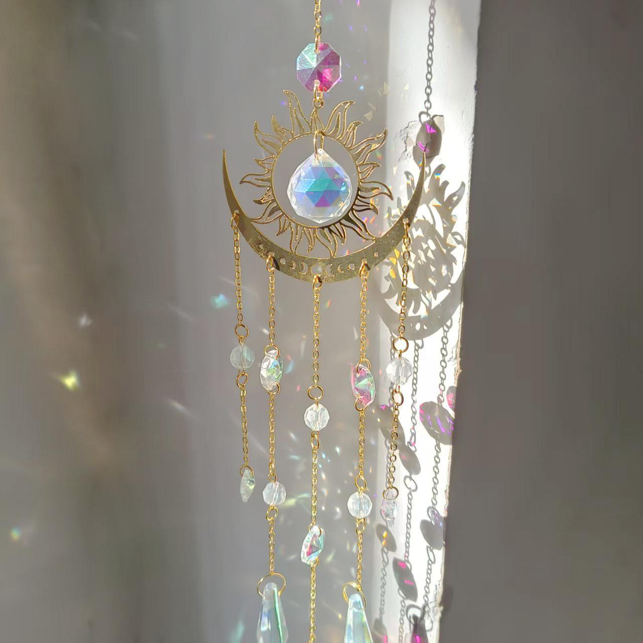 1Pc Rainbow Maker Decoration, Crystal Suncatcher, Room Hanging Ornament, Bohemian Style Hanging Ornament, Creative Gift, Shiny Crystal Suncatcher