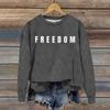 Ladies Fashion Casual Long Sleeve Printed Round Neck  Pullover Top