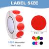 1000Pcs Colored Dot Stickers Color Coding Labels Blank Circle Stickers Adhesive Round Price Stickers for Office 12.7mm 19mm 25mm