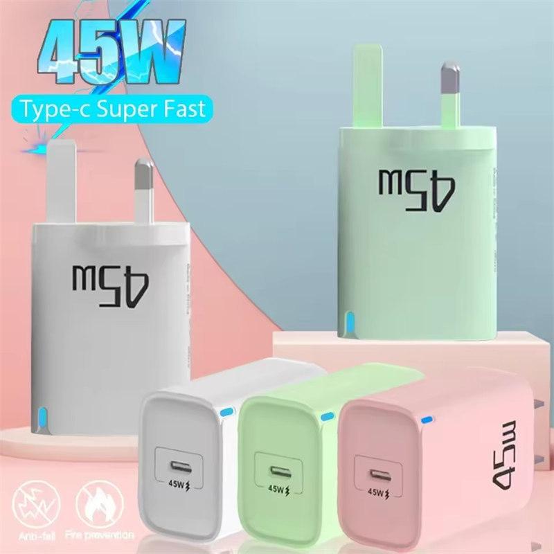 Încărcător Rapid Type-C Încărcătoare Colorate pentru Telefon Mobil Mufă de Încărcare USB C Adaptor Universal UE UK Pentru iPhone Samsung Huawei OPPO