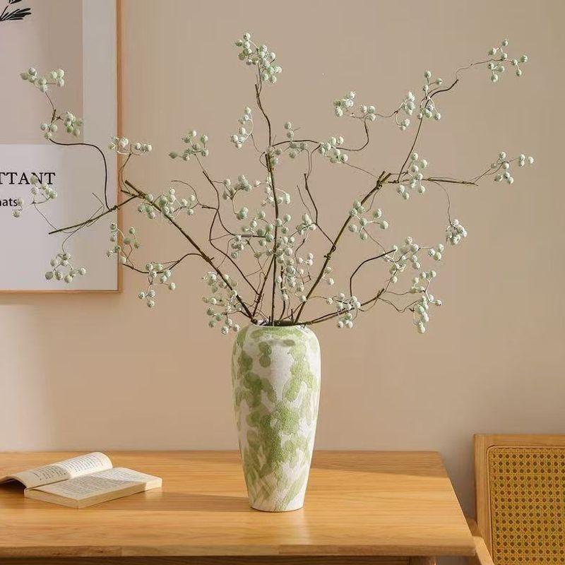 Wabi-Sabi Style Retro Ceramic Vase for Living Room Decor