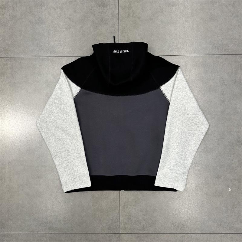 SynaWord Unisex Slim Fit Patchwork Hoodie & Sweatpants Set