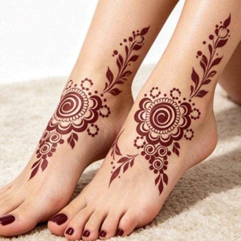 Flower Henna Tattoo Stickers Mehndi Designs Hand Tattoo Fashion Body Art Sticker Wedding Party