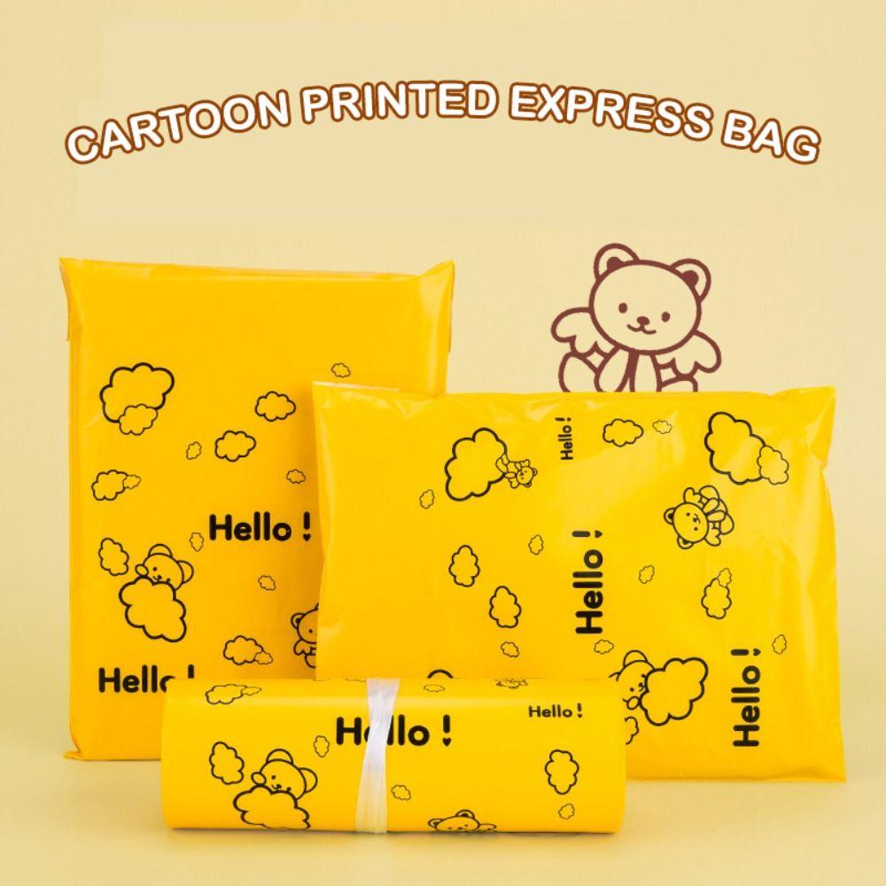 10/100PCS Cartoon Bear Packaging Bag Waterproof Self-adhesive Courier Bag 17*25CM Delivery Bag