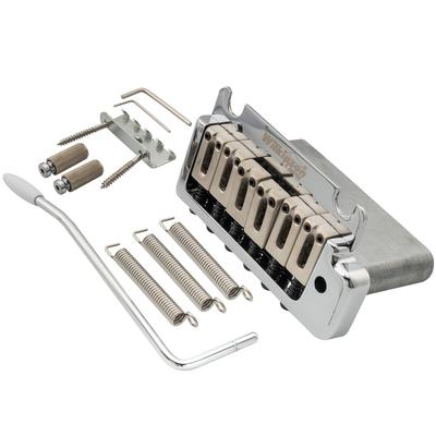 Wilkinson WOV08 10,5 mm Steg ST Tremolo-Brücke mit Zweipunkt-Aufhängung für American Standard/Professional Fender Stratocaster E-Gitarren, Chrom