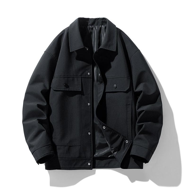 New Men's Casual Solid Color Lapel Jacket - Youthful, Trendy, and Versatile Design