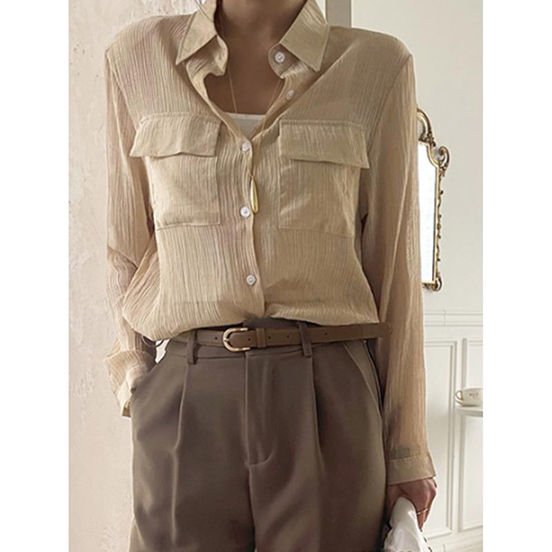 

Spring Hot Sale Of The Season Women s Long Sleeve Shirt Korean Style Green Fashion Plus Size Polo Collar Casual Leisure Clothing S дубильная кора