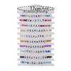 11Pcs Unique Swiftie Bracelets Adjustable Stretch Beaded Beach Bracelets Bohemian Swiftie Letter Bead Wristband Jewelry
