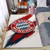 """FC Bayern München Logo Teppich mit rotem und blauem abstraktem Pinselmuster""" Geeignet für den Einsatz als Anti-Rutsch-Matte für Wohnzimmer, Schlafzimmer, Sofas"""
