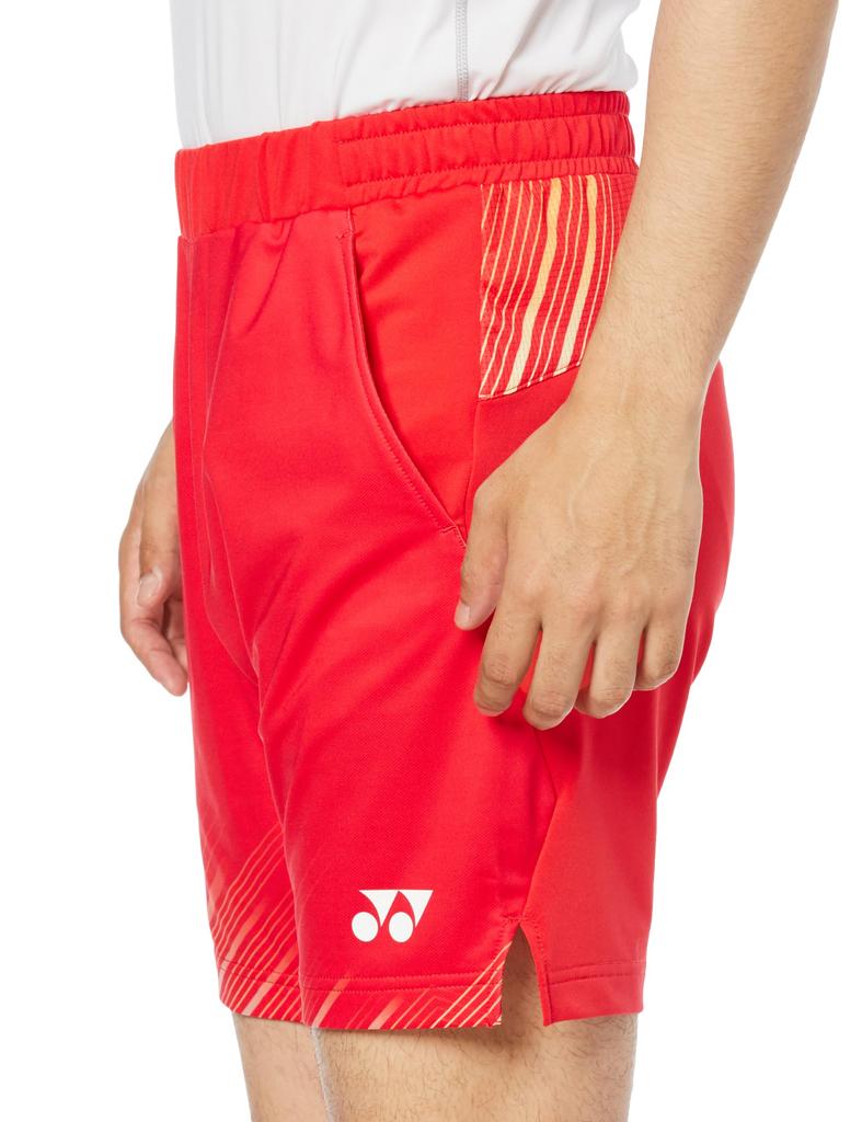YONEX Knit Clear Red XO Men's Shorts, 15181, (459)