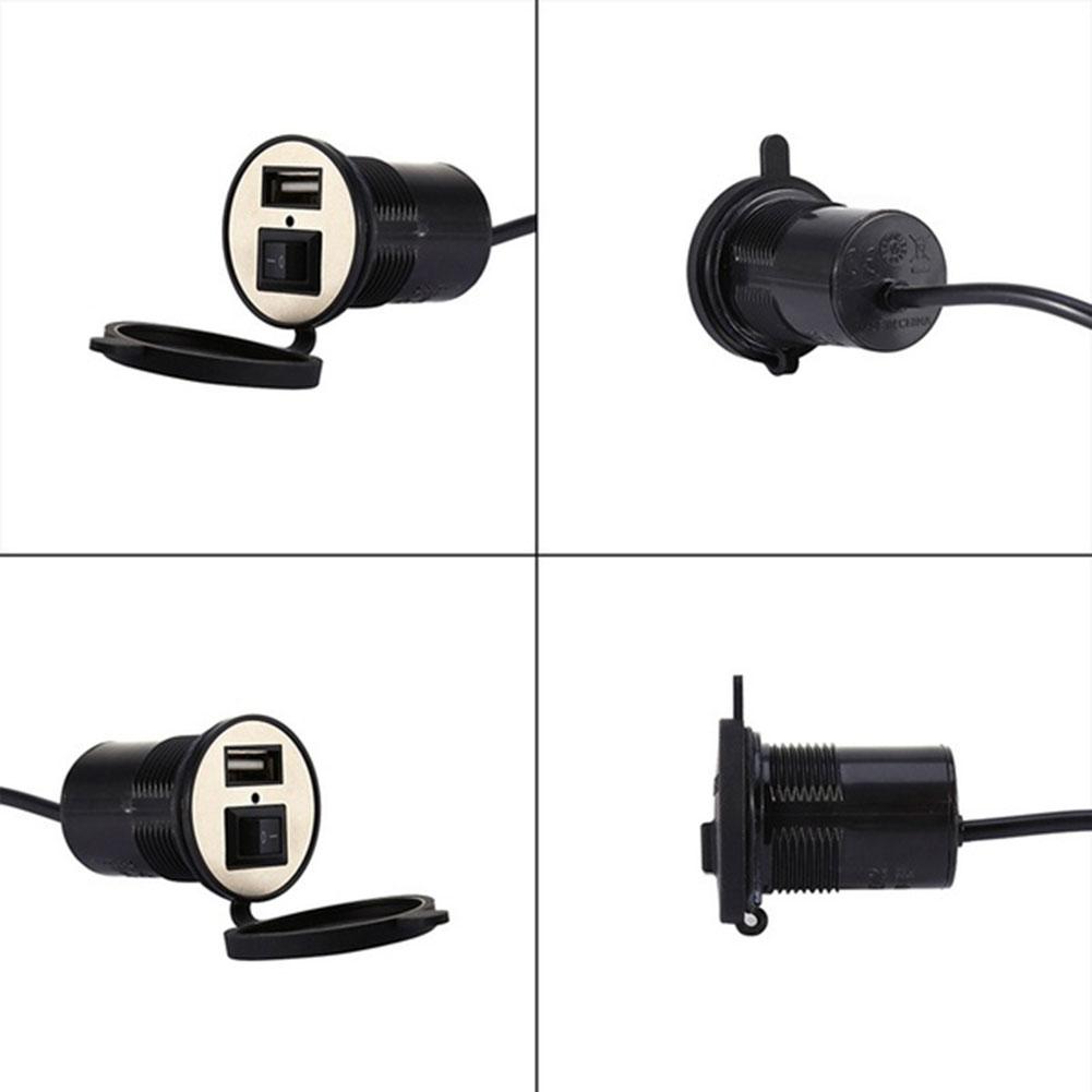Waterproof Motorcycle Handlebar USB Charger 12V 5V-1.5A Moto Adapter Power Supply Socket For Phone Mobile Motorbike Accessories