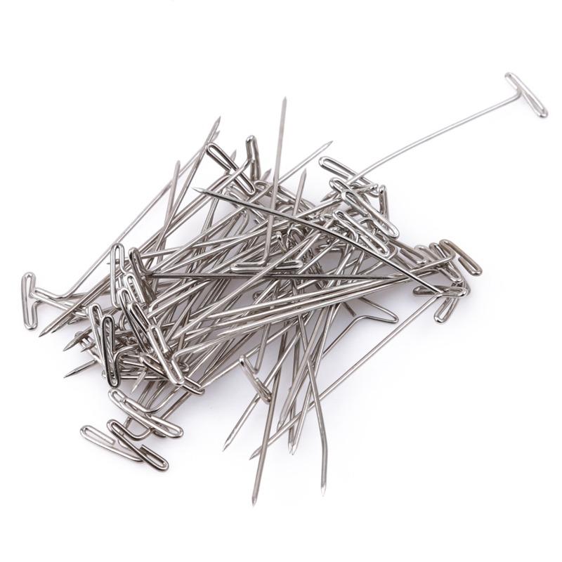 50 PIÈCES/100 PIÈCES Pack de Perruques Épingles T en Acier pour le Blocage du Tricot, le Modélisme et les Loisirs Créatifs