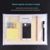 Transparent A4 Snap Button Document Bag - Customizable, Durable, Large Capacity for Test Papers & Archives