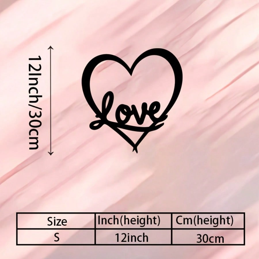 

Wrought Iron Heart Wall Art for Bedroom Courtyard Holiday Valentine Halloween Christmas Decor різнокольоровий